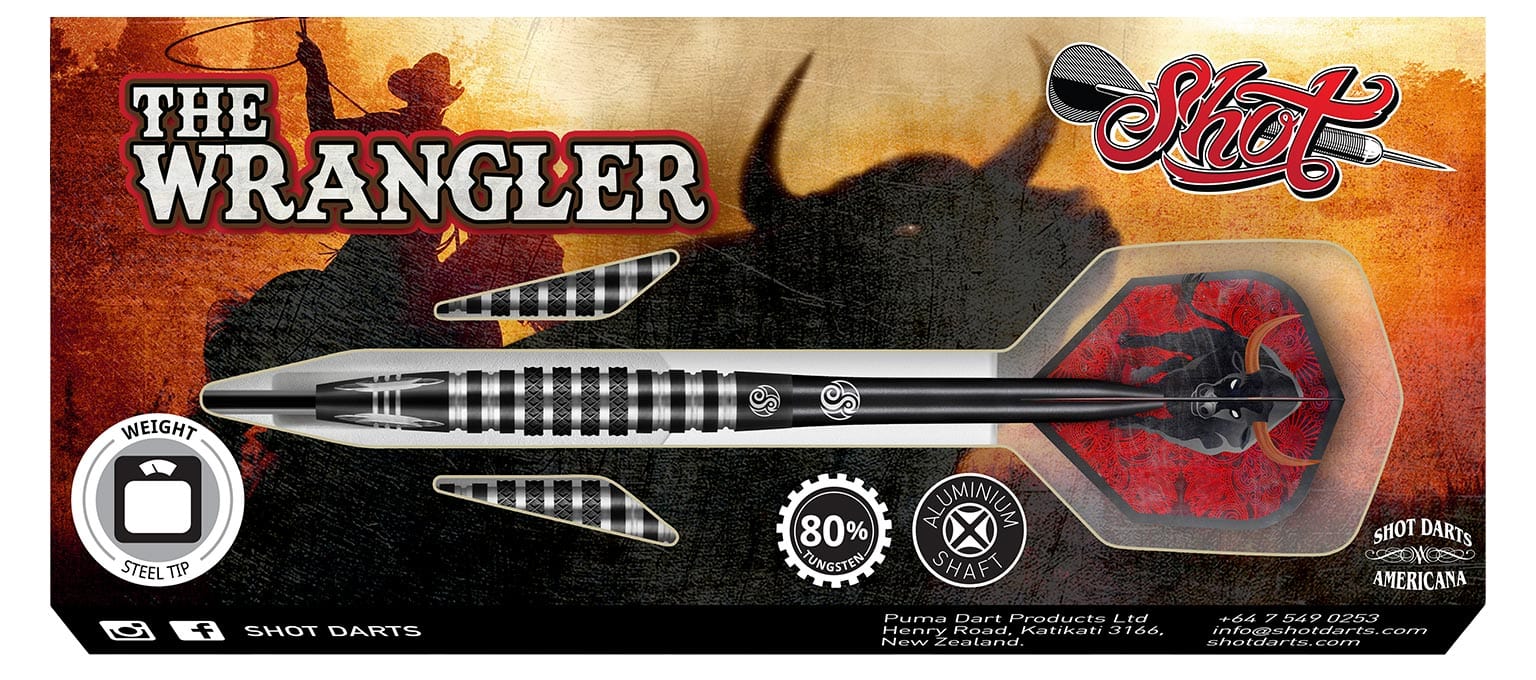 Americana The Wrangler Steel Tip Dart Set-80% Tungsten Barrels