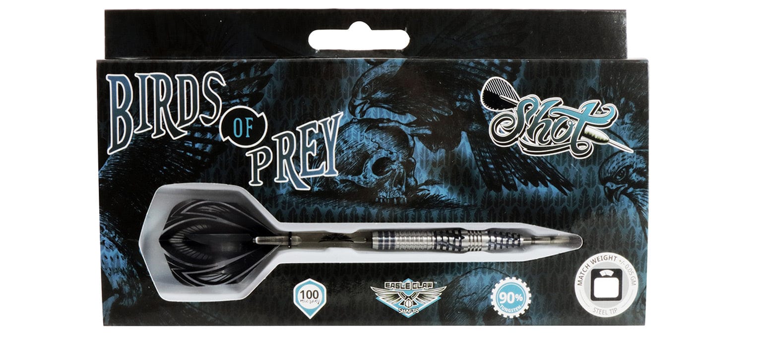 Birds of Prey Falcon Steel Tip Dart Set-90% Tungsten Barrels - shot-darts