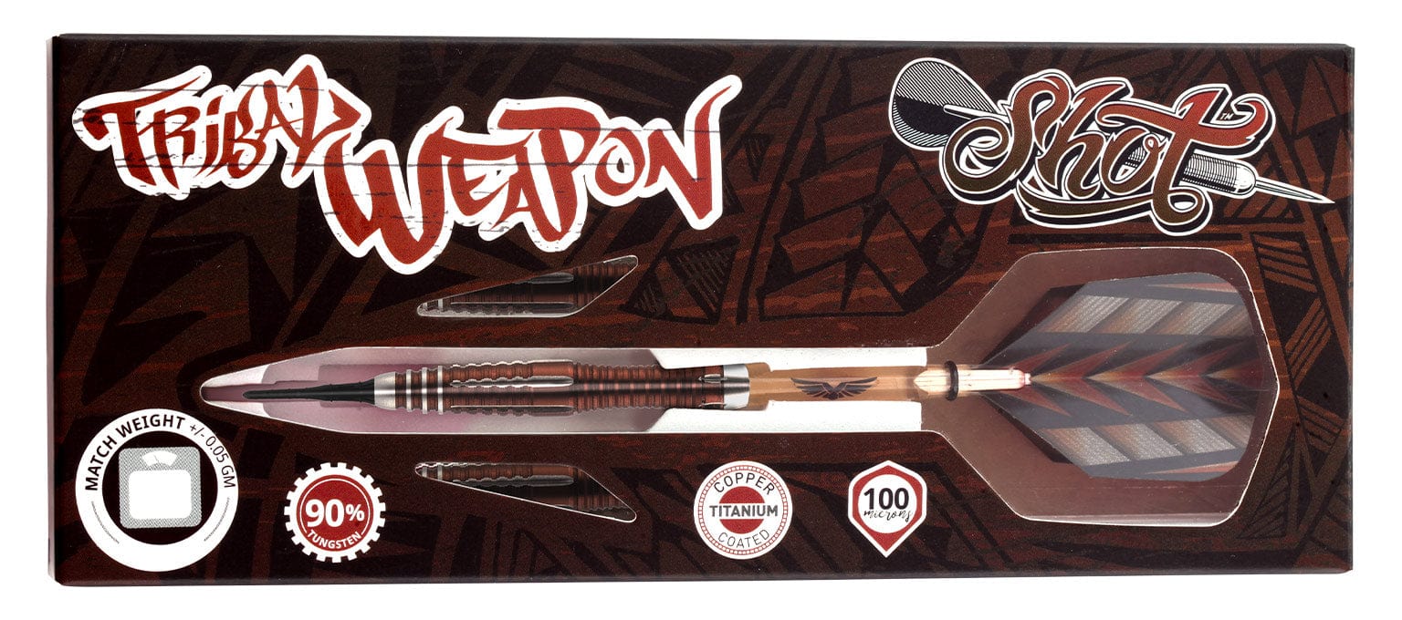 Tribal Weapon 1 Series Soft Tip Dart Set-90% Tungsten Barrels - shot-darts