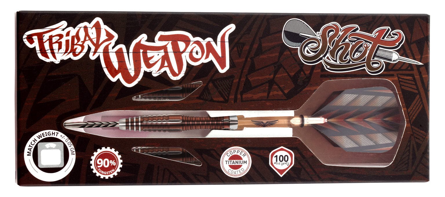 Tribal Weapon 1 Series Steel Tip Dart Set-90% Tungsten Barrels - shot-darts