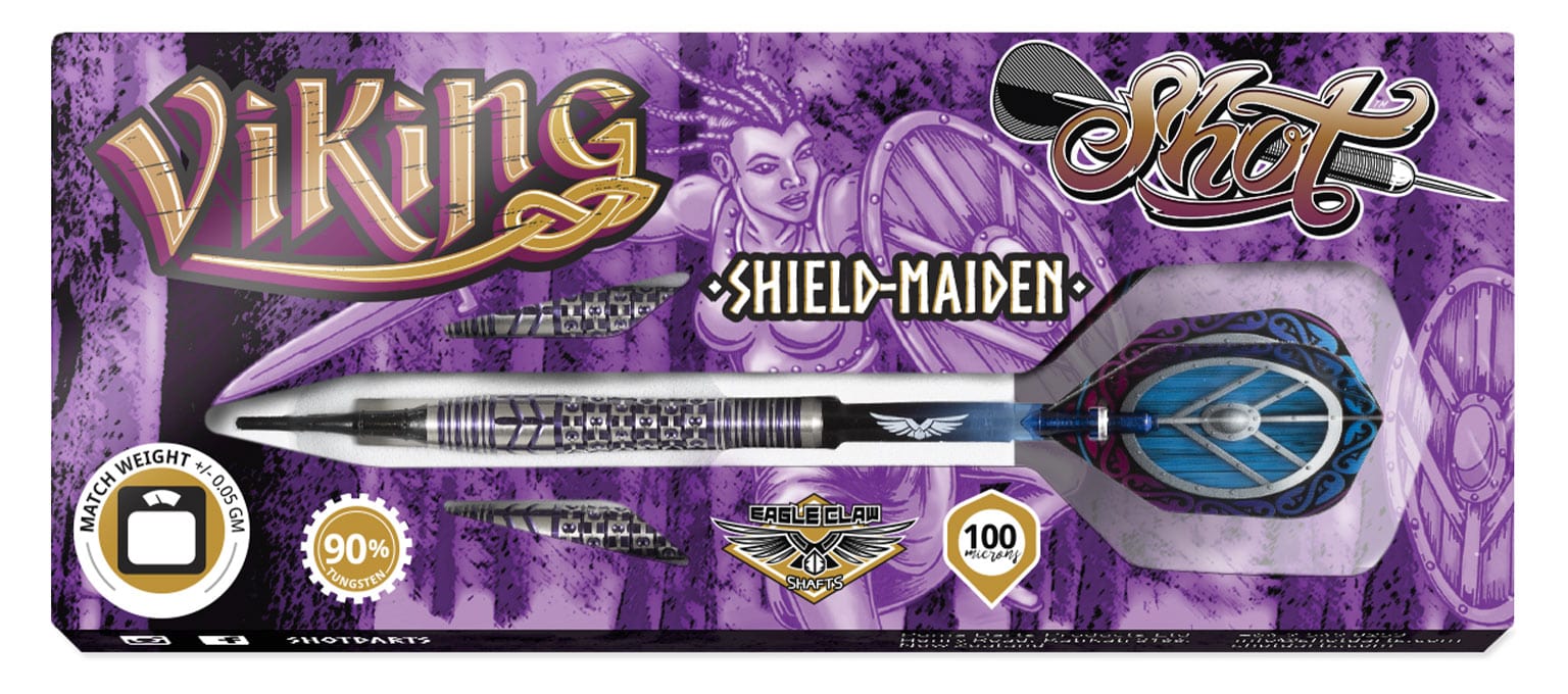 Viking Shield-Maiden Soft Tip Dart Set-90% Tungsten - shot-darts