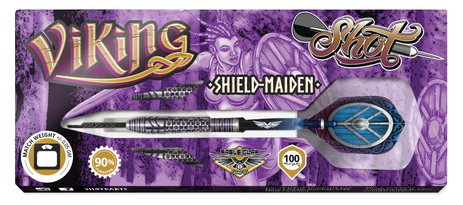 Viking Shield-Maiden Steel Tip Dart Set-90% Tungsten - shot-darts