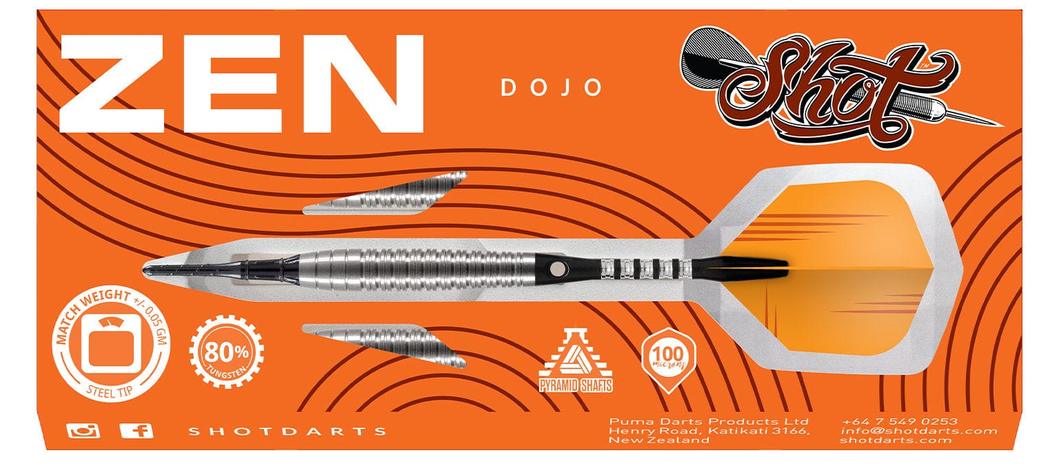 Zen Dojo Soft Tip Dart Set-80% Tungsten Barrels