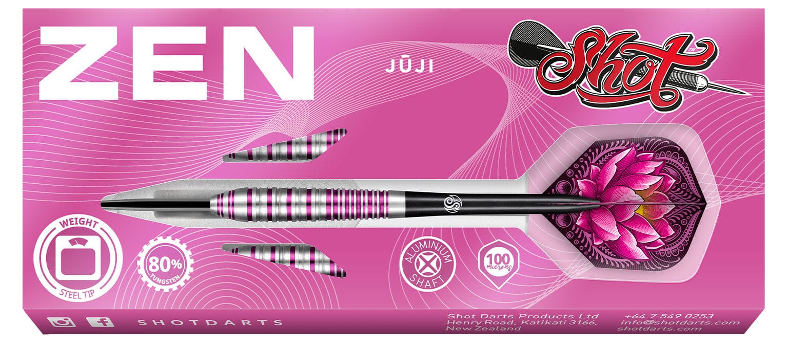 Zen Juji Steel Tip Dart Set-80% Tungsten Barrels