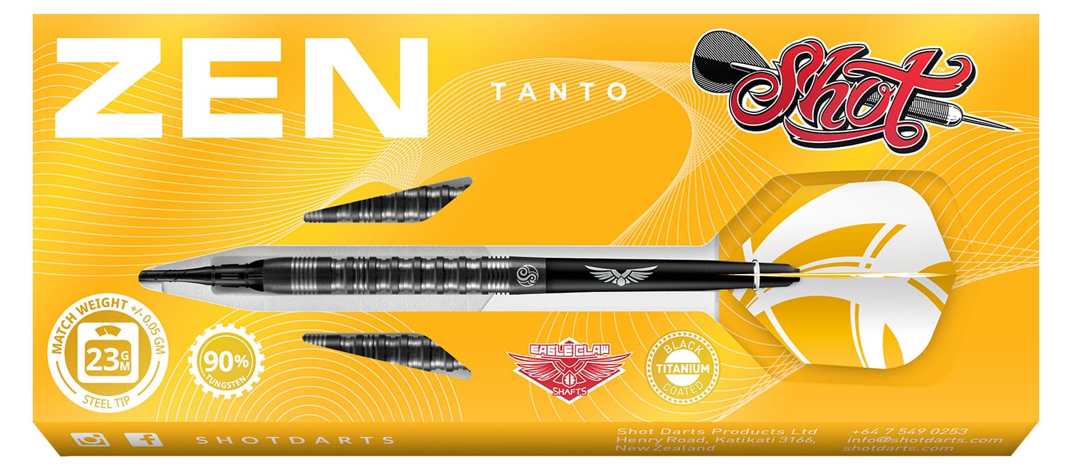 Zen Tanto Soft Tip Dart Set-90% Tungsten