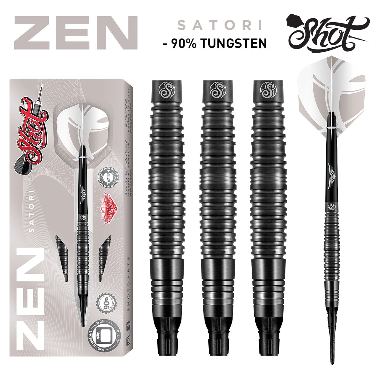 Zen Satori Soft Tip Dart Set - 90% Tungsten Barrels