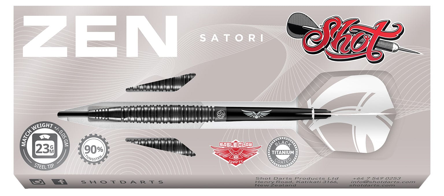 Zen Satori Steel Tip Dart Set-90% Tungsten