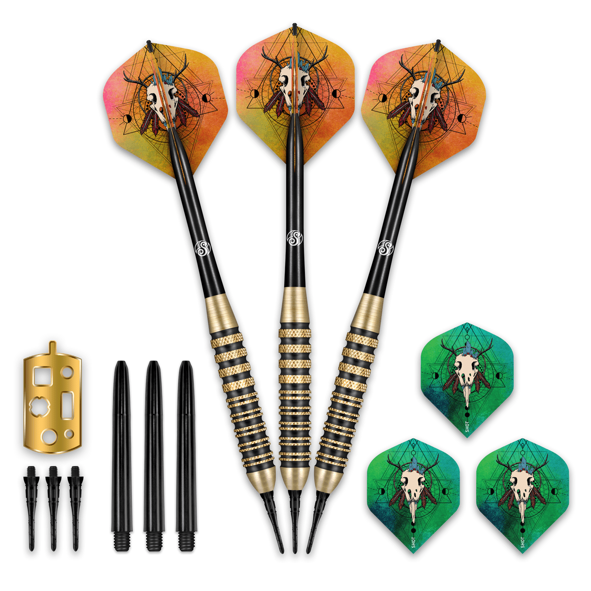 Shot Talisman Soft Tip Darts Set-High Performance Steel - Shot Darts New Zealand